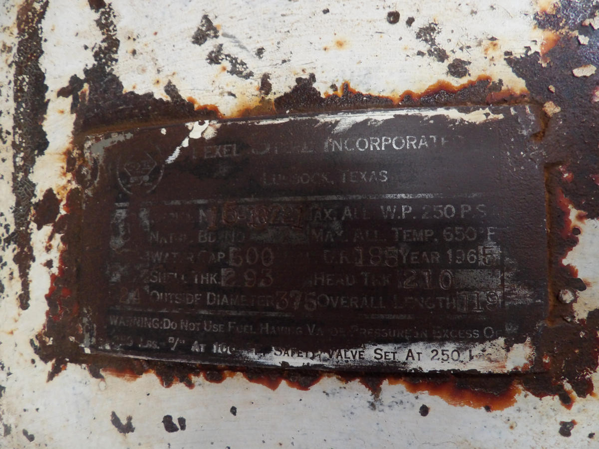 Excel Propane Gas Steel Tank 500 Gallons